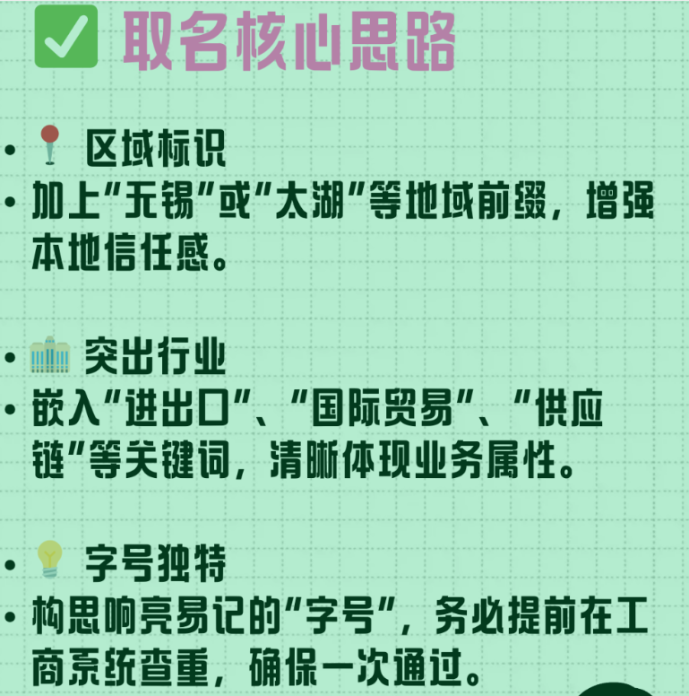 无锡注册出口退税公司名字怎么取？